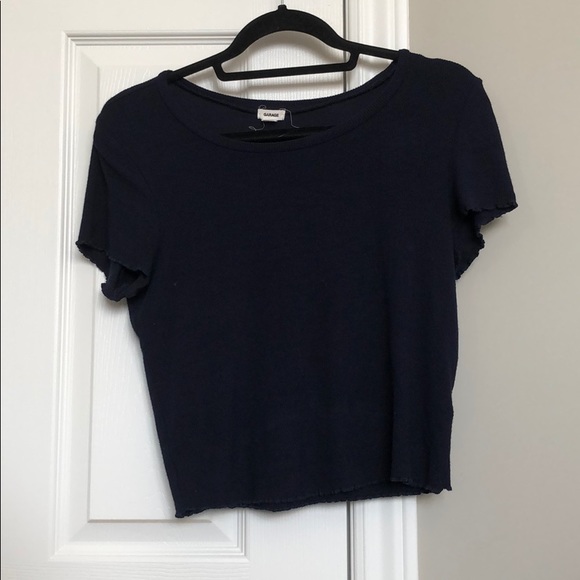 cropped dark blue tee - Picture 1 of 1